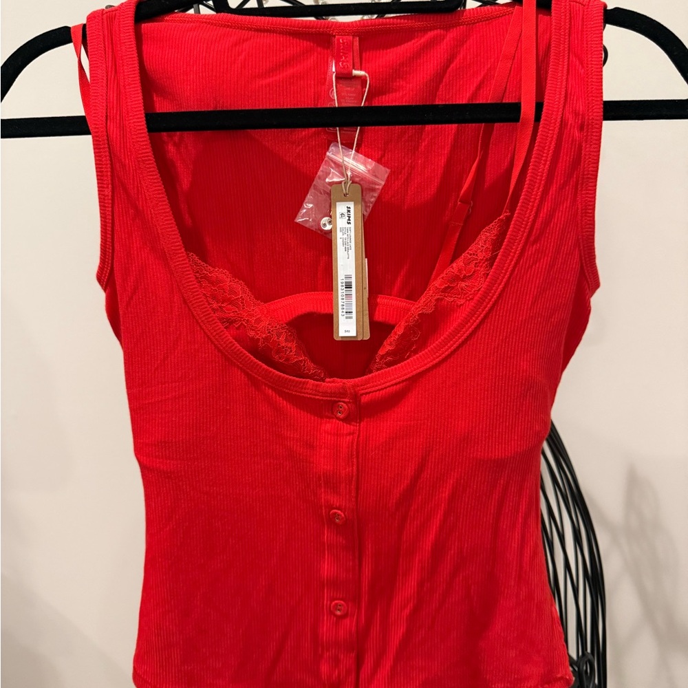Skims soft lounge lace tank with lace bralette - Sold out/discontinued!